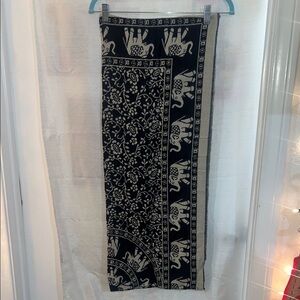 Dark Navy Elephant Print Infinity Scarf